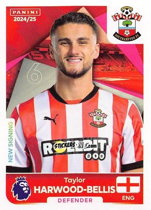 Figurina Taylor Harwood-Bellis - English Premier League 2024-2025
 n. 529 - Panini