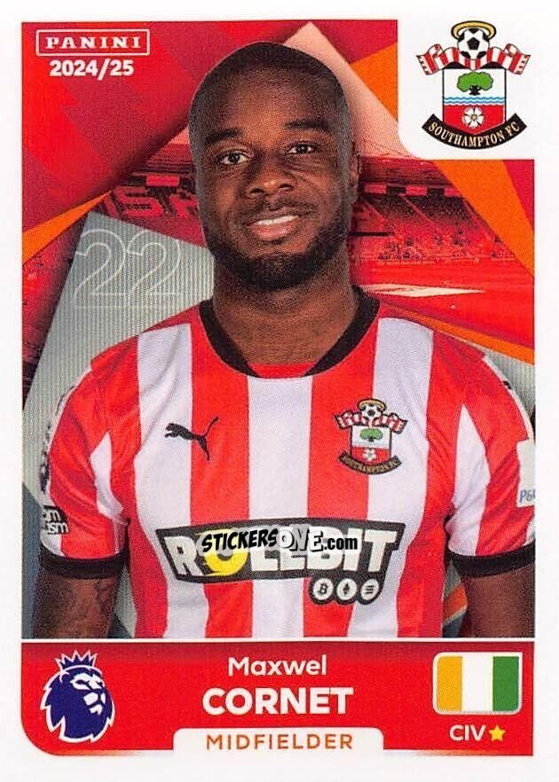 Sticker Maxwel Cornet - English Premier League 2024-2025
 n. 537 - Panini