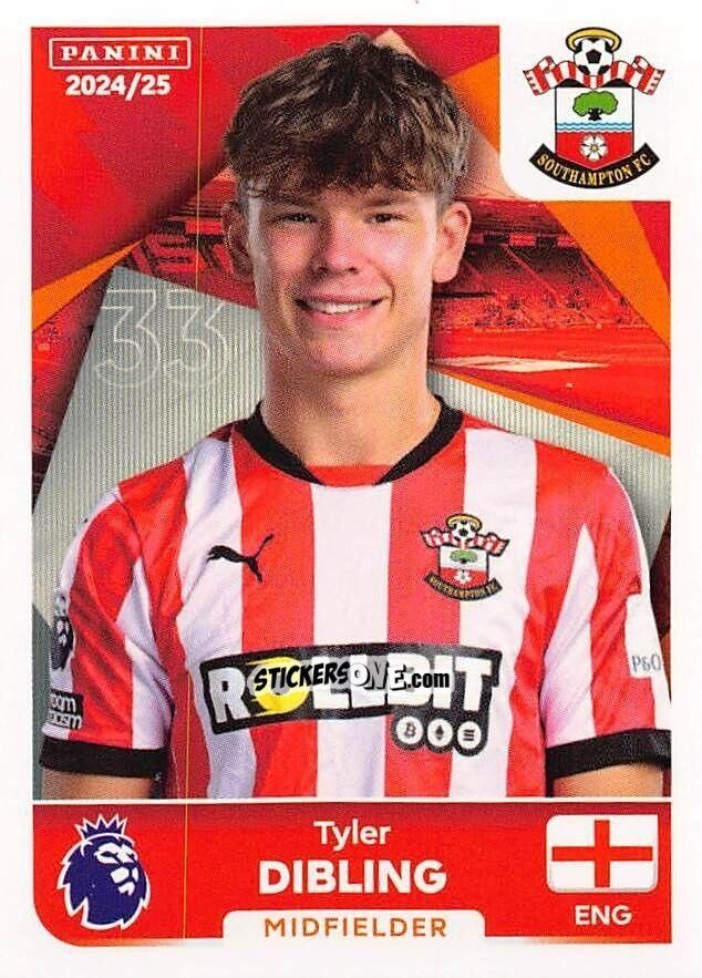 Cromo Tyler Dibling - English Premier League 2024-2025
 n. 539 - Panini