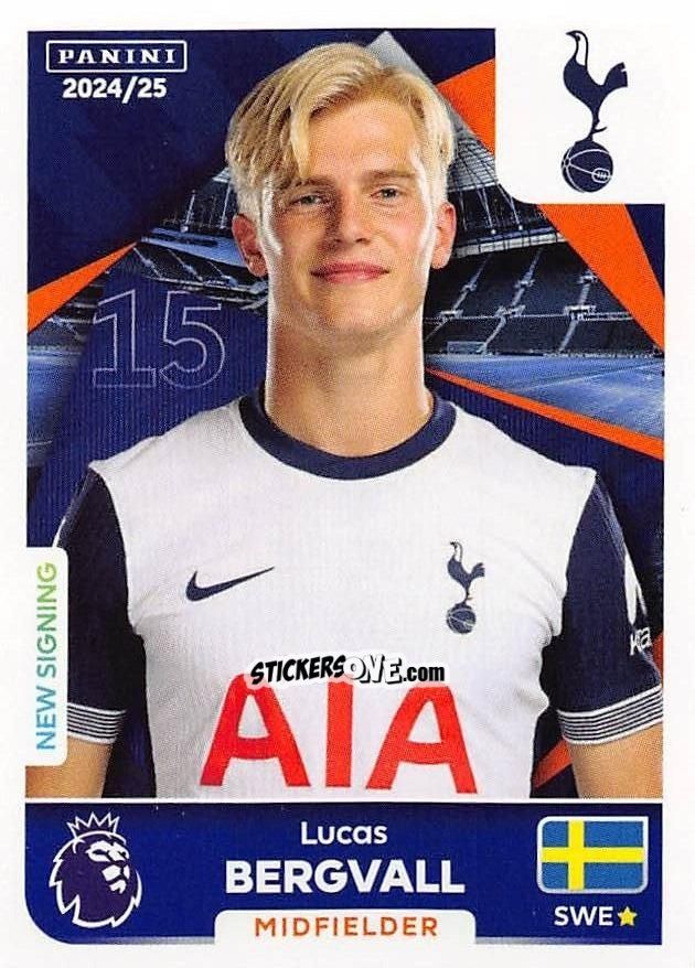 Cromo Lucas Bergvall - English Premier League 2024-2025
 n. 564 - Panini