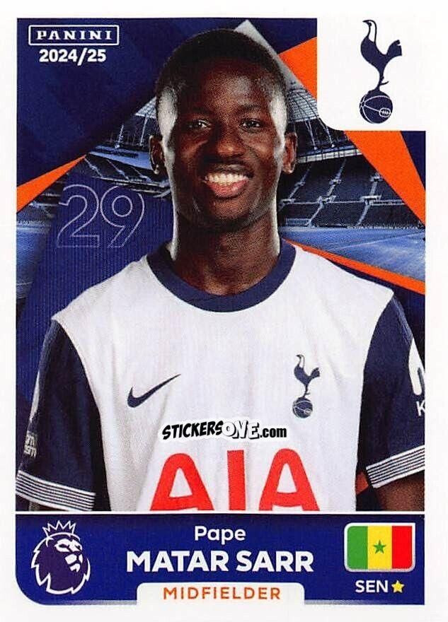 Sticker Pape Matar Sarr - English Premier League 2024-2025
 n. 566 - Panini