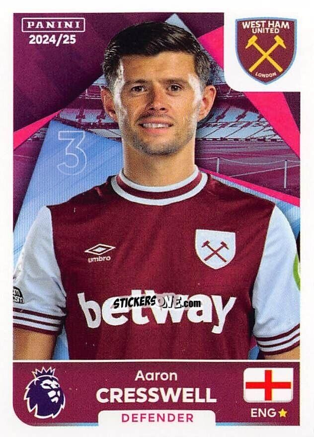 Sticker Aaron Cresswell - English Premier League 2024-2025
 n. 585 - Panini