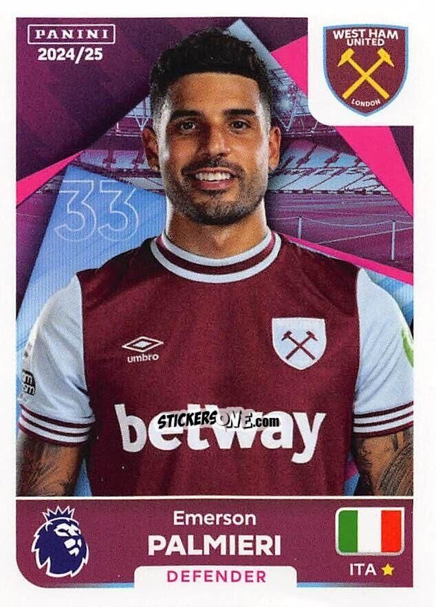 Figurina Emerson Palmieri - English Premier League 2024-2025
 n. 589 - Panini