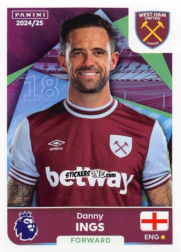 Sticker Danny Ings - English Premier League 2024-2025
 n. 600 - Panini