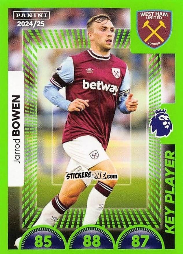 Figurina Jarrod Bowen (Key Player) - English Premier League 2024-2025
 n. 605 - Panini