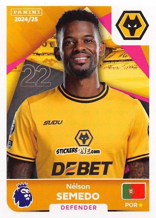 Sticker Nélson Semedo - English Premier League 2024-2025
 n. 612 - Panini