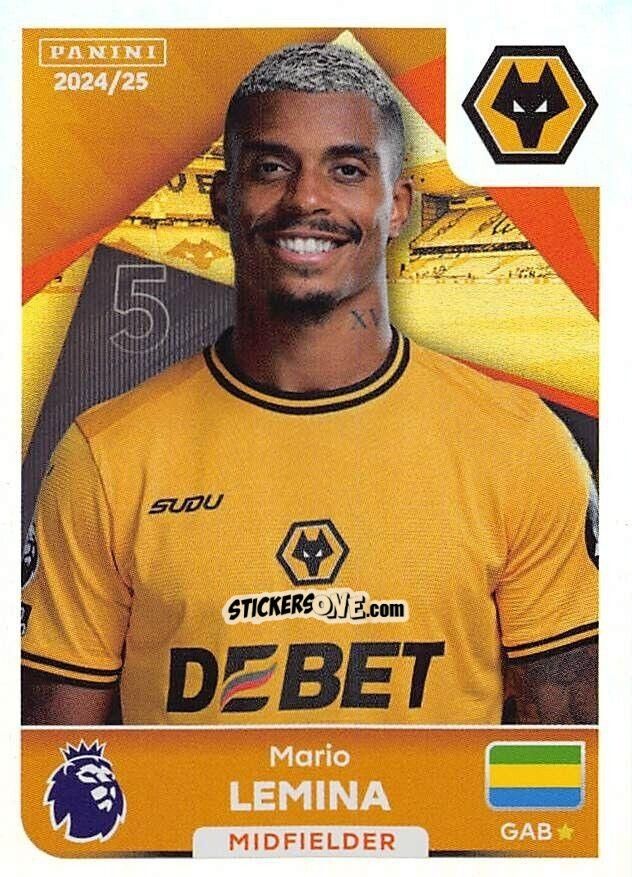 Sticker Mario Lemina (Captain) - English Premier League 2024-2025
 n. 619 - Panini
