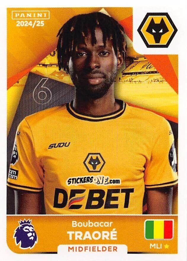 Figurina Boubacar Traoré - English Premier League 2024-2025
 n. 620 - Panini