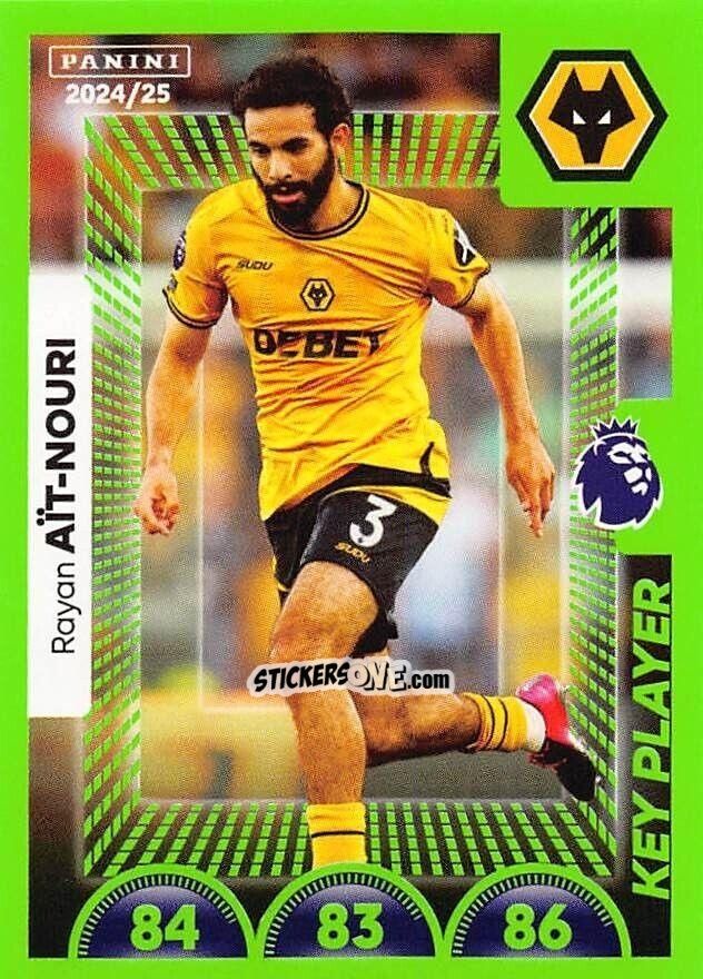 Figurina Rayan Aït-Nouri (Key Player) - English Premier League 2024-2025
 n. 633 - Panini