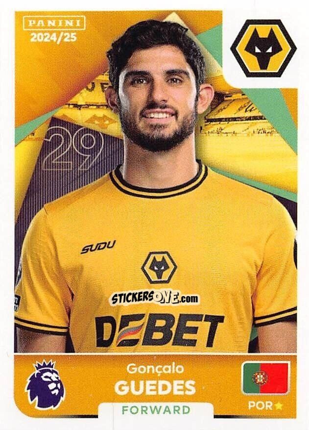 Figurina Gonçalo Guedes - English Premier League 2024-2025
 n. 635 - Panini