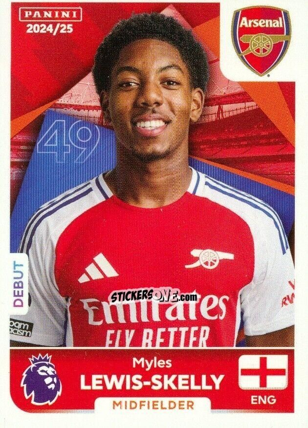 Cromo Myles Lewis-Skelly - English Premier League 2024-2025
 n. U2 - Panini