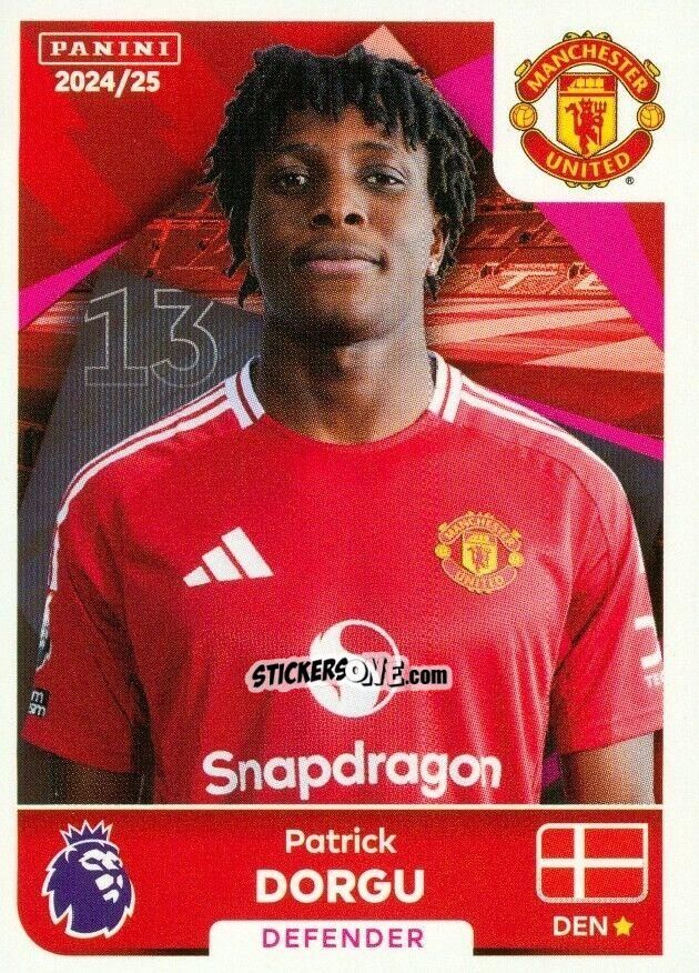 Sticker Patrick Dorgu - English Premier League 2024-2025
 n. U32 - Panini
