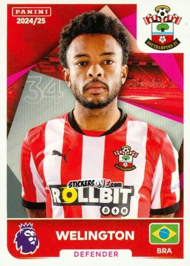 Cromo Wellington - English Premier League 2024-2025
 n. U37 - Panini