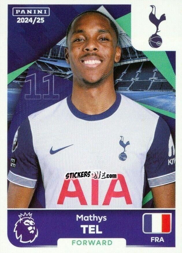 Figurina Mathys Tel - English Premier League 2024-2025
 n. U42 - Panini