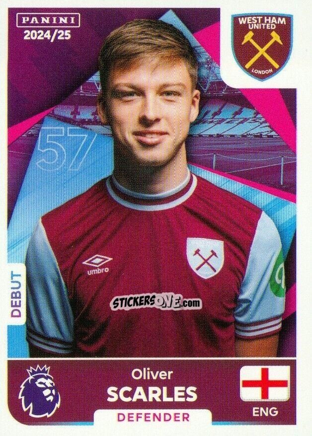 Figurina Oliver Scarles - English Premier League 2024-2025
 n. U43 - Panini