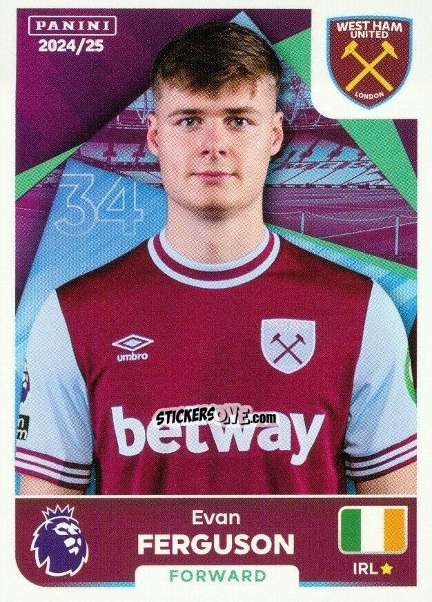 Figurina Evan Ferguson - English Premier League 2024-2025
 n. U44 - Panini