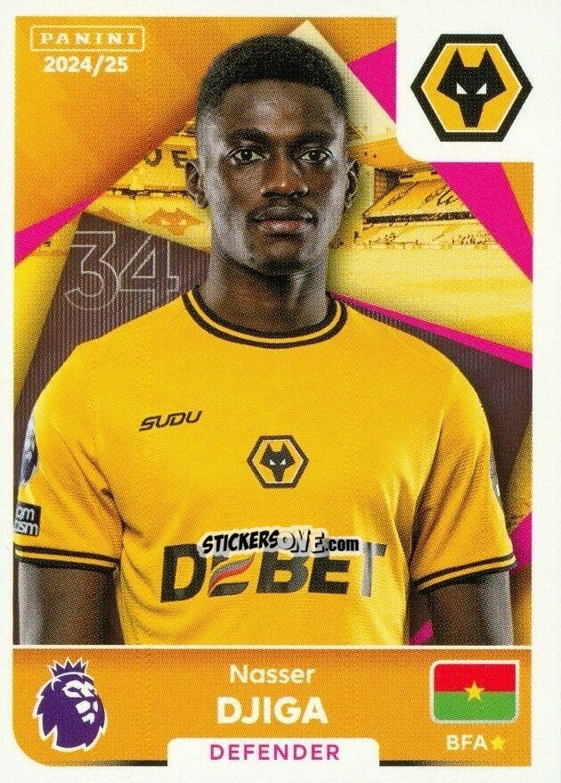 Sticker Nasser Djiga - English Premier League 2024-2025
 n. U46 - Panini