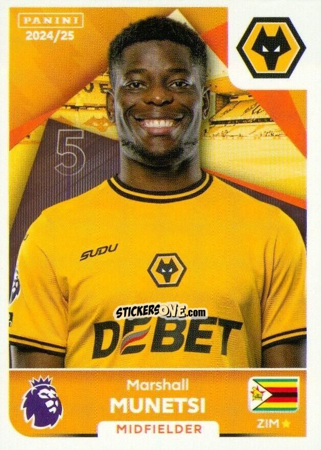 Sticker Marshall Munetsi - English Premier League 2024-2025
 n. U48 - Panini