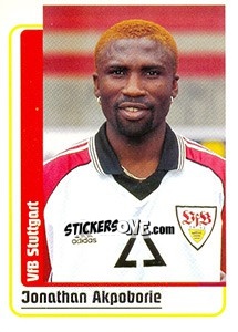 Sticker Jonathan Akpoborie - German Fussball Bundesliga 1998-1999 - Panini