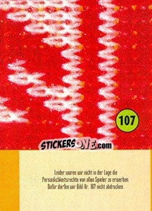 Sticker wurde nicht gedruckt - German Fussball Bundesliga 1998-1999 - Panini