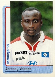 Sticker Anthony Yeboah - German Fussball Bundesliga 1998-1999 - Panini