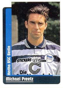 Sticker Michael Preetz - German Fussball Bundesliga 1998-1999 n. 288 - Panini