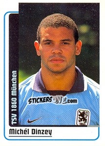 Sticker Michél Dinzey - German Fussball Bundesliga 1998-1999 - Panini