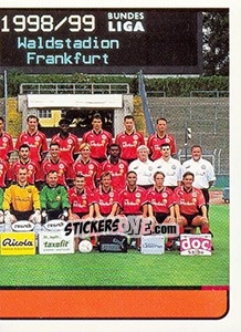 Sticker Mannschaftshälfte - German Fussball Bundesliga 1998-1999 - Panini