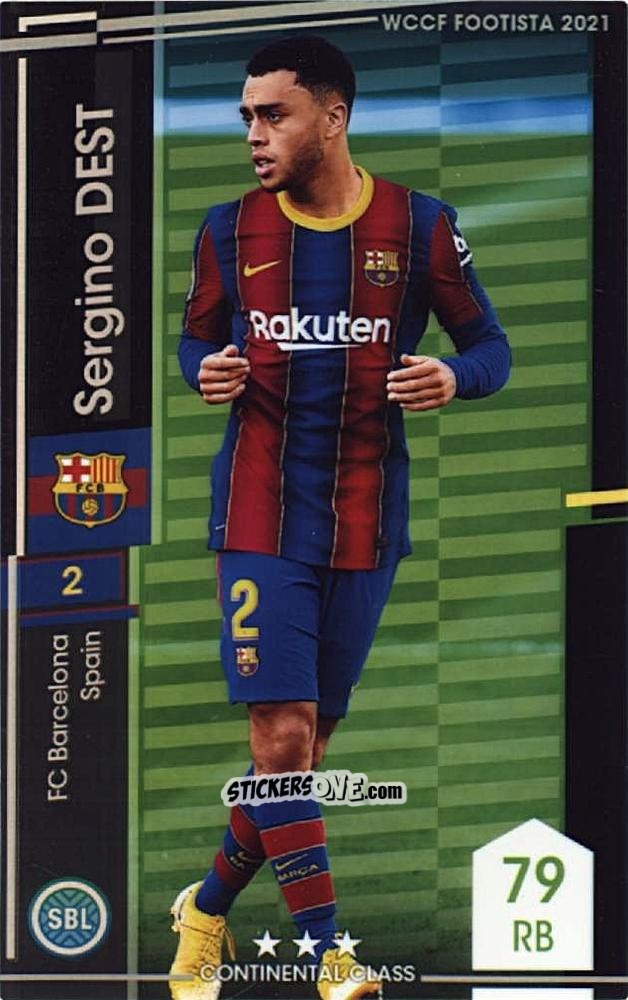 Figurina Sergiño Dest - Wccf Footista 2021 Serie F21-6 n. 32 - Panini