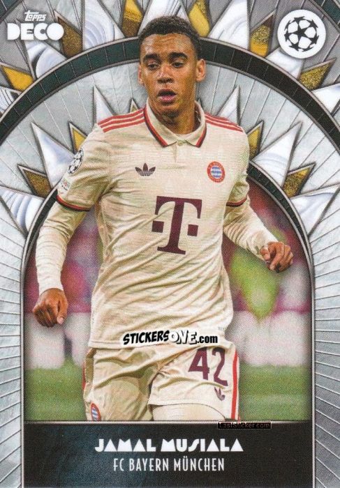 Sticker Jamal Musiala - DECO UEFA Club Competitions 2024-2025
 n. 42 - Topps