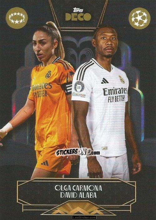 Sticker David Alaba / Olga Carmona - DECO UEFA Club Competitions 2024-2025
 n. 119 - Topps
