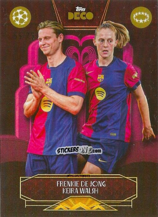 Sticker Frenkie de Jong / Keira Walsh - DECO UEFA Club Competitions 2024-2025
 n. 120 - Topps