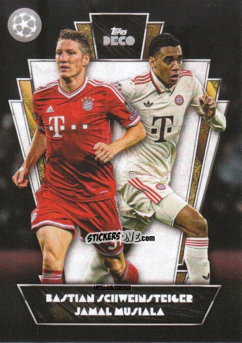 Sticker Bastian Schweinsteiger / Jamal Musiala - DECO UEFA Club Competitions 2024-2025
 n. 176 - Topps