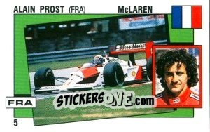 Sticker Alain Prost - Supersport 1988 n. 5 - Panini