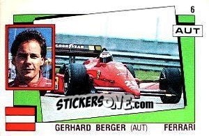 Sticker Gerhard Berger - Supersport 1988 n. 6 - Panini