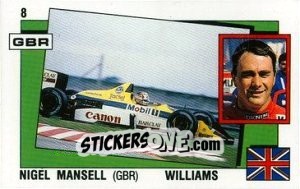 Sticker Nigel Mansell - Supersport 1988 n. 8 - Panini