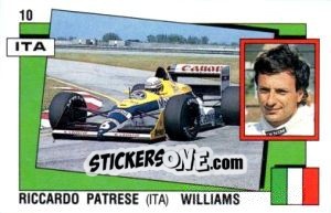 Sticker Riccardo Patrese - Supersport 1988 n. 10 - Panini