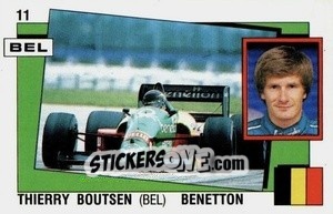 Sticker Thierry Boutsen - Supersport 1988 n. 11 - Panini