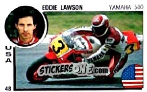 Sticker Eddie Lawson - Supersport 1988 n. 48 - Panini