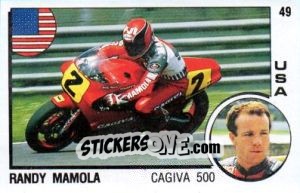 Sticker Randy Mamola - Supersport 1988 n. 49 - Panini