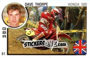 Sticker Dave Thorpe - Supersport 1988 n. 61 - Panini