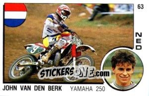 Sticker John Van Den Berk - Supersport 1988 n. 63 - Panini