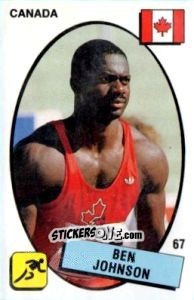 Sticker Ben Johnson - Supersport 1988 n. 67 - Panini