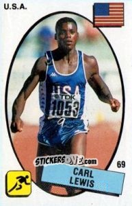 Sticker Carl Lewis - Supersport 1988 n. 69 - Panini