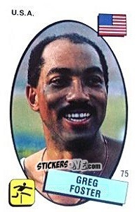 Sticker Greg Foster - Supersport 1988 n. 75 - Panini