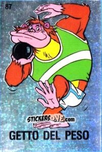 Sticker Getto Del Peso [cartoon gorilla - Supersport 1988 n. 87 - Panini