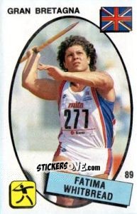 Sticker Fatima Whitbread - Supersport 1988 n. 89 - Panini