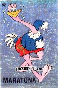 Sticker Maratona [cartoon ostrich race - Supersport 1988 n. 92 - Panini