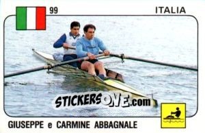 Sticker Giuseppe Abbagnale/Carmine Abbagnale - Supersport 1988 n. 99 - Panini