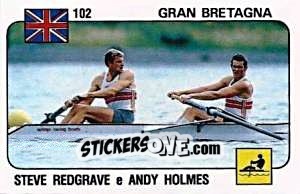 Sticker Steve Redgrave/Andy Holmes - Supersport 1988 n. 102 - Panini